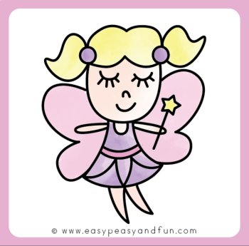How to Draw a Fairy Directed Drawing Step by Step Tutorial, image 4