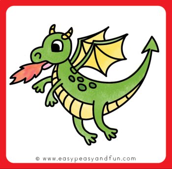 How to Draw a Dragon Directed Drawing Step by Step Tutorial, image 4