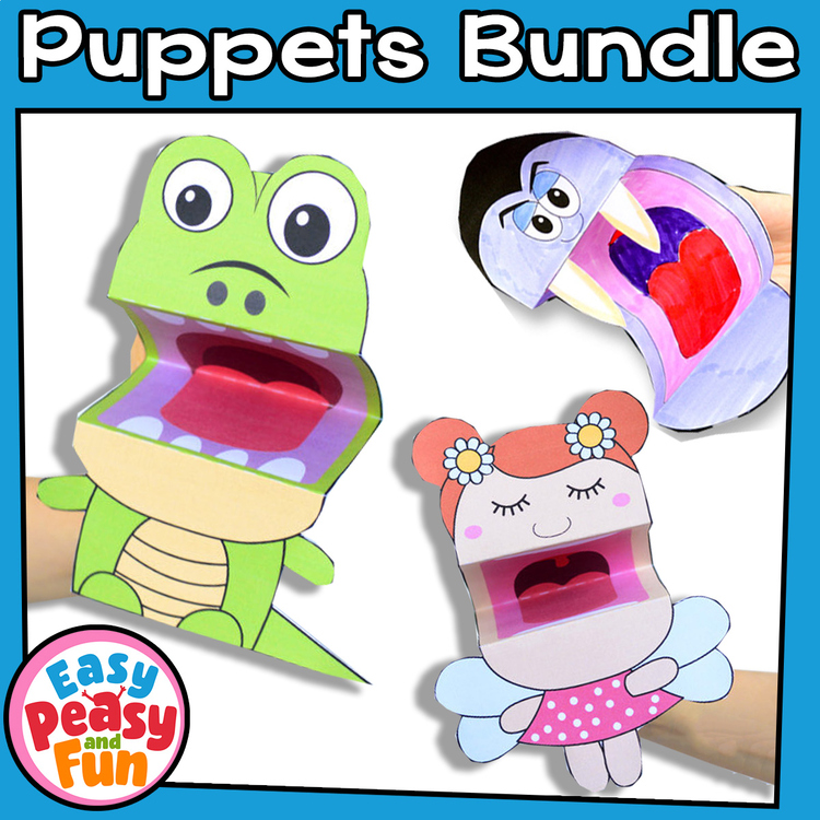 Printable Puppets Templates Craft Bundle