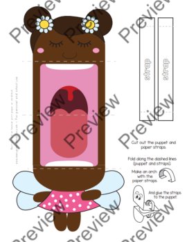 Fairy Craft Hand Puppet Template, image 3