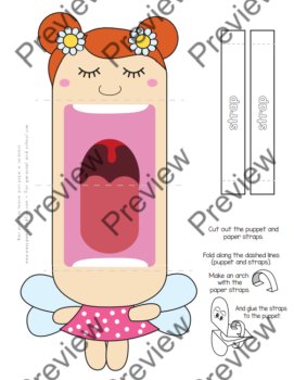 Fairy Craft Hand Puppet Template, image 4
