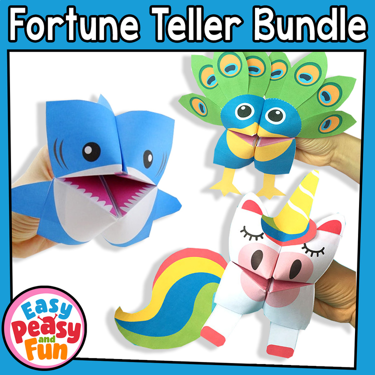 Character Fortune Tellers Puppets or Cootie Catchers Crafts Bundle