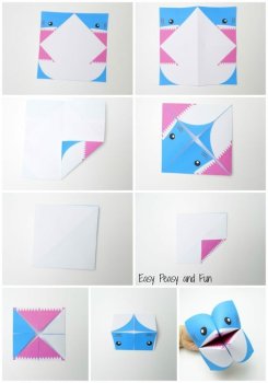 Shark Fortune Teller Craft Cootie Catcher Origami Puppets, image 4