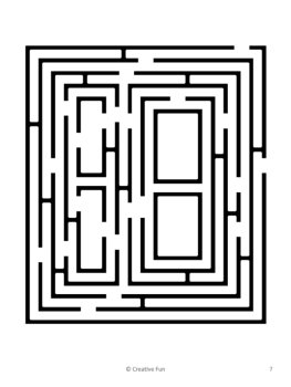 Printable Maze Puzzle Worksheets, image 3
