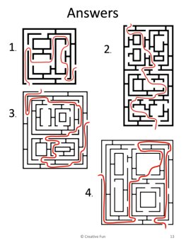 Printable Maze Puzzle Worksheets, image 4