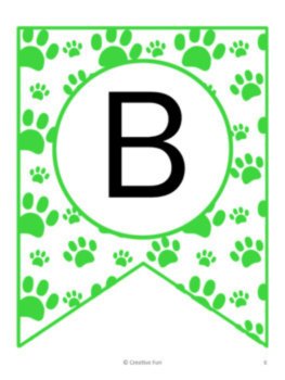 Editable Paw Print themed Classroom Bulletin Board Banners, image 4