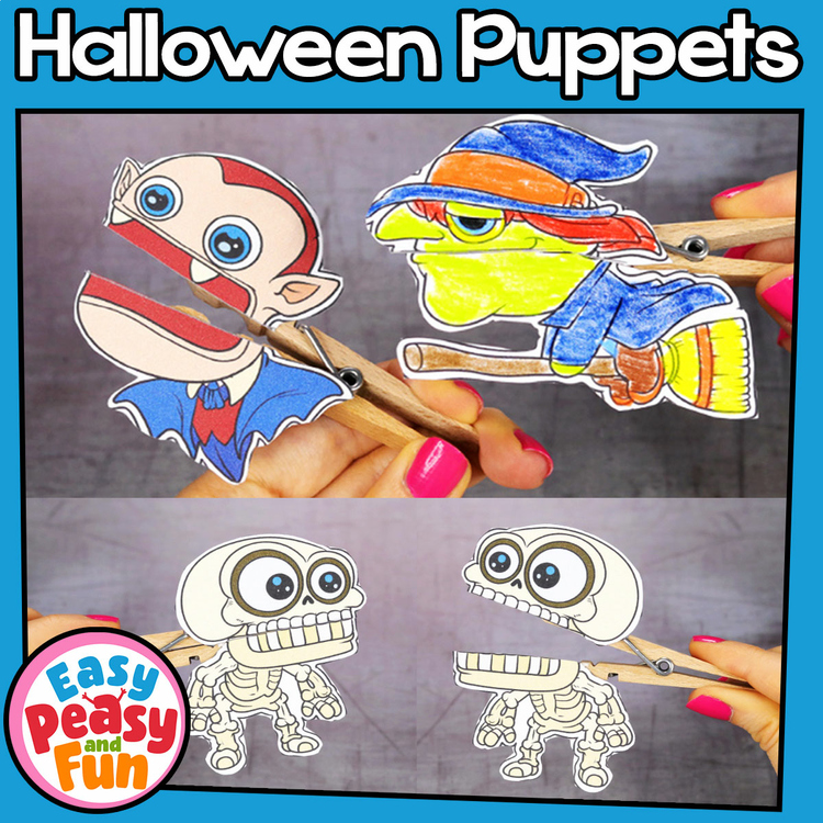 Halloween Craft | Monsters Clothespin Puppets