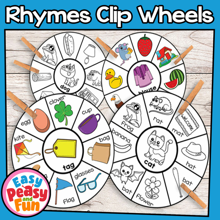 Rhyme Wheels | Clip-it Rhyming Word Wheels