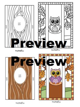 Owl Craft Template | Fall Crafts | 3D Owl Coloring Page, image 2