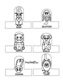 Alphabet Finger Puppets - Beginning Sounds Craft Activity, image 2