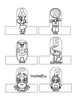 Alphabet Finger Puppets - Beginning Sounds Craft Activity, image 3