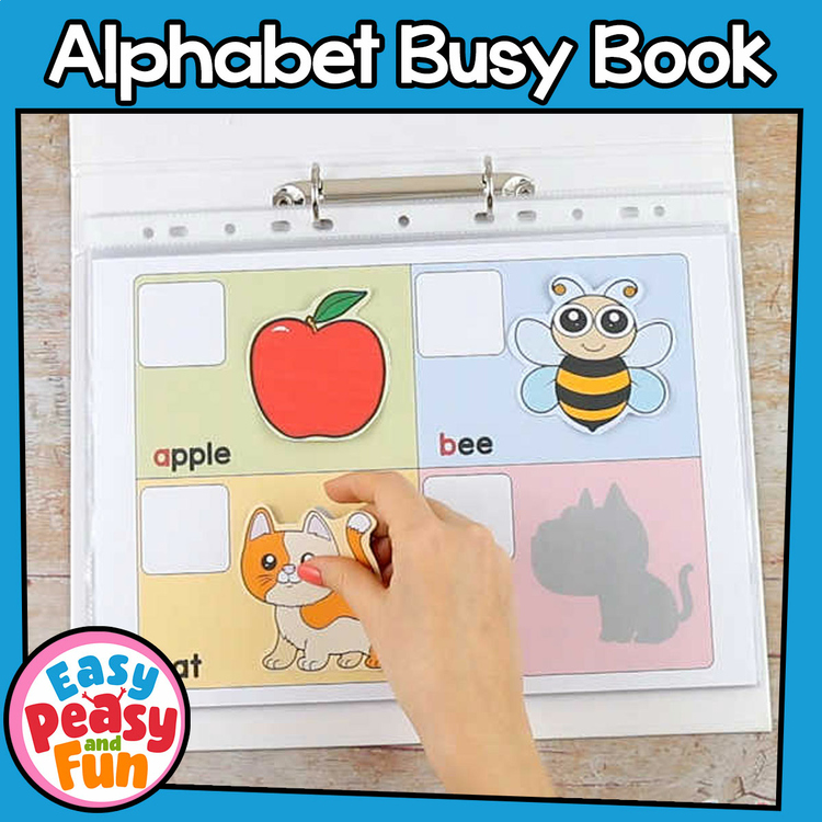 Alphabet Beginning Sounds Busy Book | Quiet Book - Interactive Activity Book