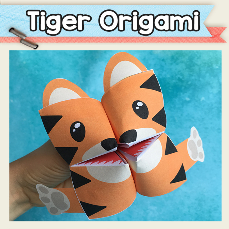 Tiger Cootie Catcher - Fortune Teller Craft
