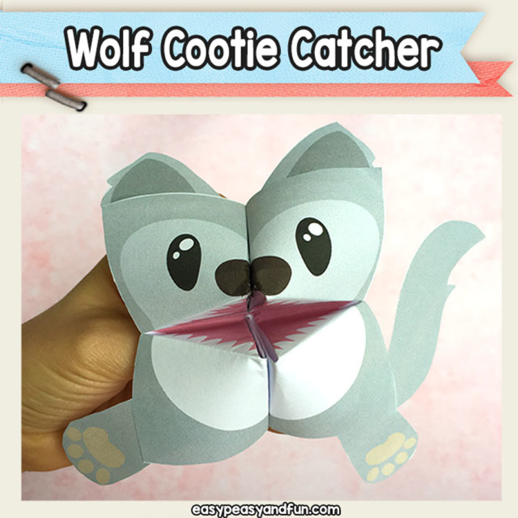 Wolf Cootie Catcher - Fortune Teller Craft