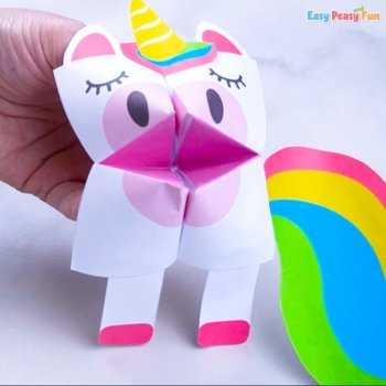Unicorn Cootie Catcher - Fortune Teller Craft, image 2