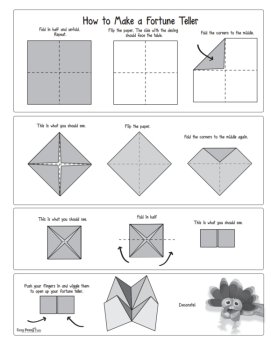 Turkey Cootie Catcher Fortune Teller Craft, Thanksgiving Crafts, image 2