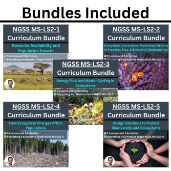 MS-LS2 - Interactions, Energy, and Dynamics BUNDLE | Energy Flow, Food Webs, image 2