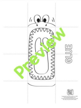 Printable Shark Puppet Template - Craft Activities - Shark Activities, image 2