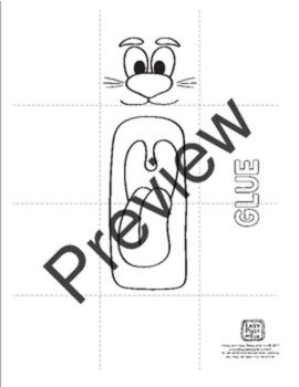 Printable Easter Bunny and Chick Puppets Template - Craft Activities, image 2