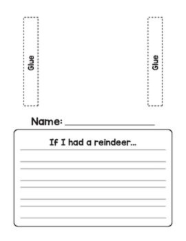 Reindeer Writing Prompts Craftivity - Christmas Writing Prompts Craft, image 3