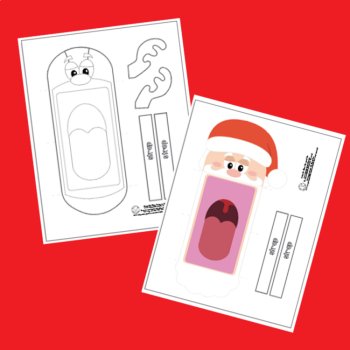 Printable Christmas Puppets Christmas Craft / Santa, Rudolph and Elf Craftivity, image 2