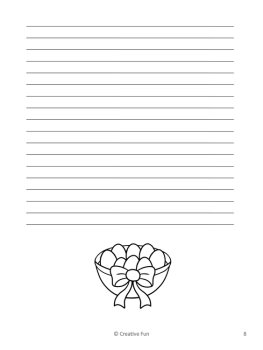 Easter Primary Lined Writing Paper with Picture Box Kindergarten 1st Grade, image 3