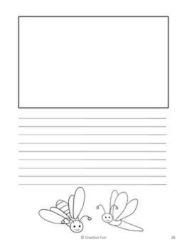 Insect Themed Writing Paper | includes picture boxes and primary lines, image 4