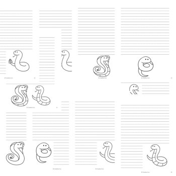 Snake Themed Writing Paper | includes picture boxes and primary lines, image 2