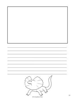 Australian Animals Writing Paper Dotted Primary Lines Picture Box Handwriting, image 4