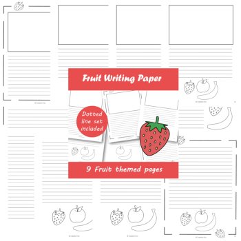 Fruit Writing Paper, image 2