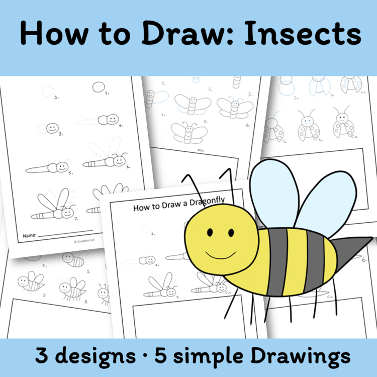 How to Draw Bugs | Step-by-Step Drawing Activities