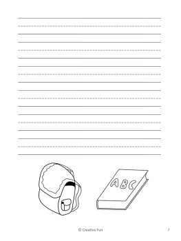 School Primary Lined Writing Paper with Picture Box Kindergarten 1st Grade, image 3