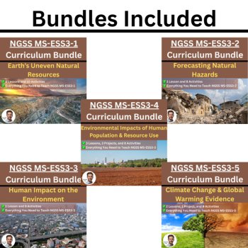MS-ESS3 - Earth and Human Activity Full Curriculum BUNDLE Middle School Science, image 2