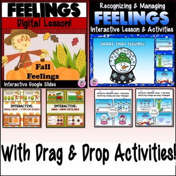 Digital Identifying & Coping with Feelings Emotions I Messages Lessons BUNDLE, image 2