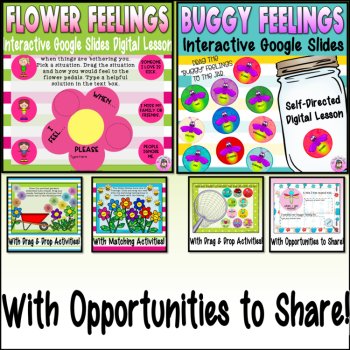 Digital Identifying & Coping with Feelings Emotions I Messages Lessons BUNDLE, image 3