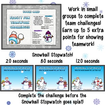 December Holiday Team Building Teamwork Challenges Winter Cooperation Games SEL, image 3