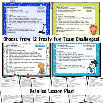 December Holiday Team Building Teamwork Challenges Winter Cooperation Games SEL, image 4