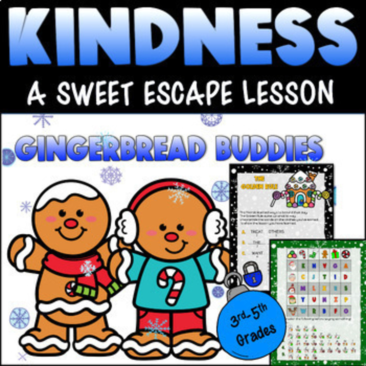 SEL Christmas Kindness Escape Room Holiday Guidance Lesson Compassion, Empathy