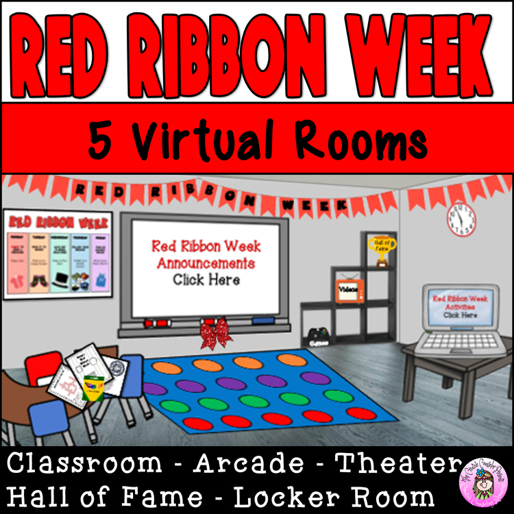 Red Ribbon Week Virtual Room Healthy Choices Drug Prevention Activities & Games