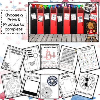 Red Ribbon Week Virtual Room Healthy Choices Drug Prevention Activities & Games, image 4