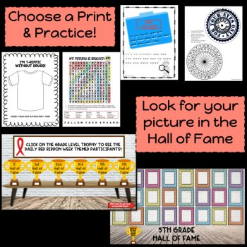 Red Ribbon Week Virtual Room, Healthy Choices, Drug Awareness Activities BUNDLE, image 4