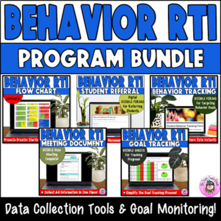 Behavior RTI MTSS PBIS Referral Goals Data Tracking Progress Monitoring Forms