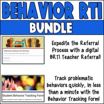 Behavior RTI MTSS PBIS Referral Goals Data Tracking Progress Monitoring Forms, image 3