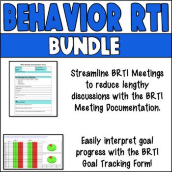 Behavior RTI MTSS PBIS Referral Goals Data Tracking Progress Monitoring Forms, image 4