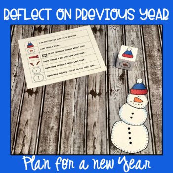 January Winter SEL New Years Resolutions Reflections Goals Roll a Snowman Game, image 3
