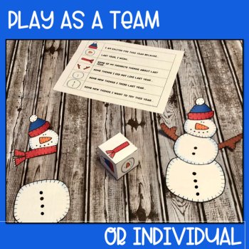 January Winter SEL New Years Resolutions Reflections Goals Roll a Snowman Game, image 4