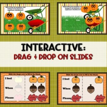 Fall Pumpkin Feelings Identify Emotions I Messages Digital Thanksgiving Lesson, image 3