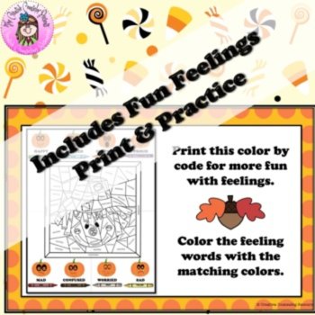 Fall Pumpkin Feelings Identify Emotions I Messages Digital Thanksgiving Lesson, image 4