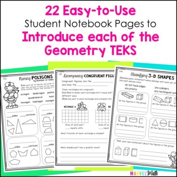 3rd Grade 2D and 3D Shapes - Geometry TEKS 3.6A 3.6B 3.6E, image 2