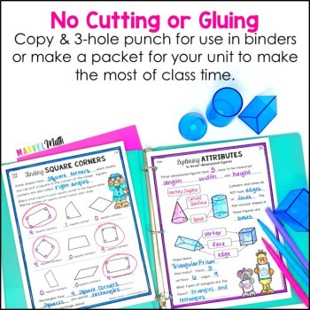3rd Grade 2D and 3D Shapes - Geometry TEKS 3.6A 3.6B 3.6E, image 3